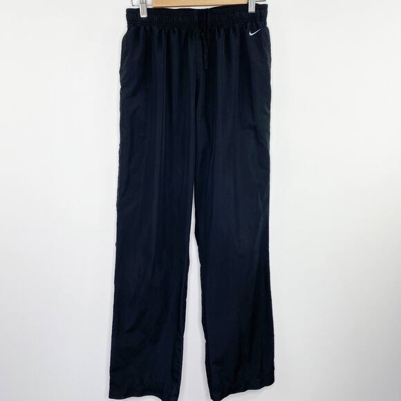 Nike Black Straight Leg Activewear Drawstring Pants Women's Size Medium M - Picture 1 of 7